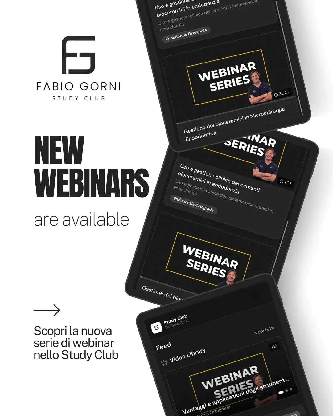 La serie di webinar nello Study Club di Fabio Gorni